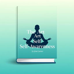 A sleek and modern book cover design for 'The Art of Self-Awareness' by Great Learner