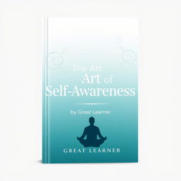 A sleek and modern book cover design for 'The Art of Self-Awareness' by Great Learner