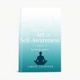 A sleek and modern book cover design for 'The Art of Self-Awareness' by Great Learner