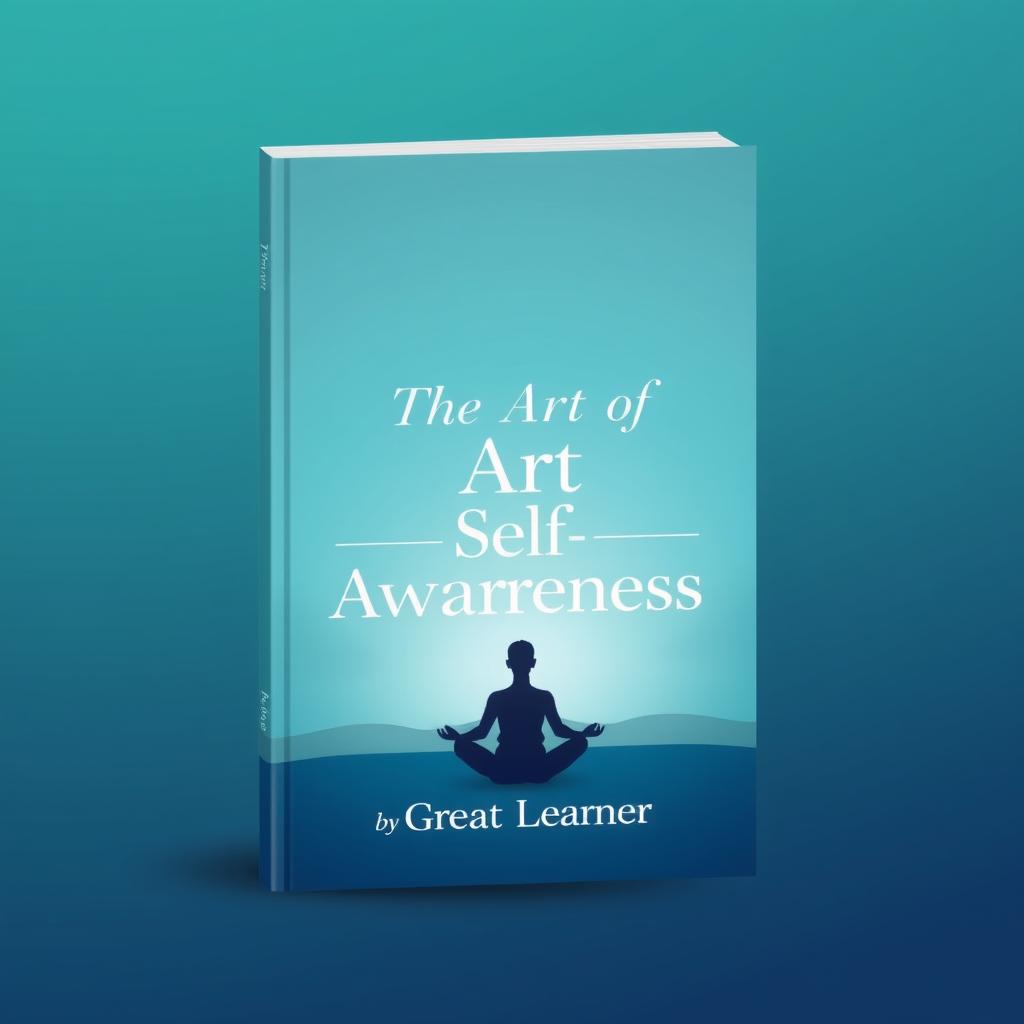 A sleek and modern book cover design for 'The Art of Self-Awareness' by Great Learner