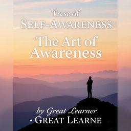 A visually striking book cover for 'The Art of Self-Awareness' by Great Learner