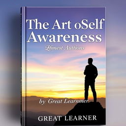 A visually striking book cover for 'The Art of Self-Awareness' by Great Learner