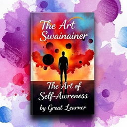 A captivating and artistic book cover for 'The Art of Self-Awareness' by Great Learner