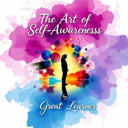 A captivating and artistic book cover for 'The Art of Self-Awareness' by Great Learner