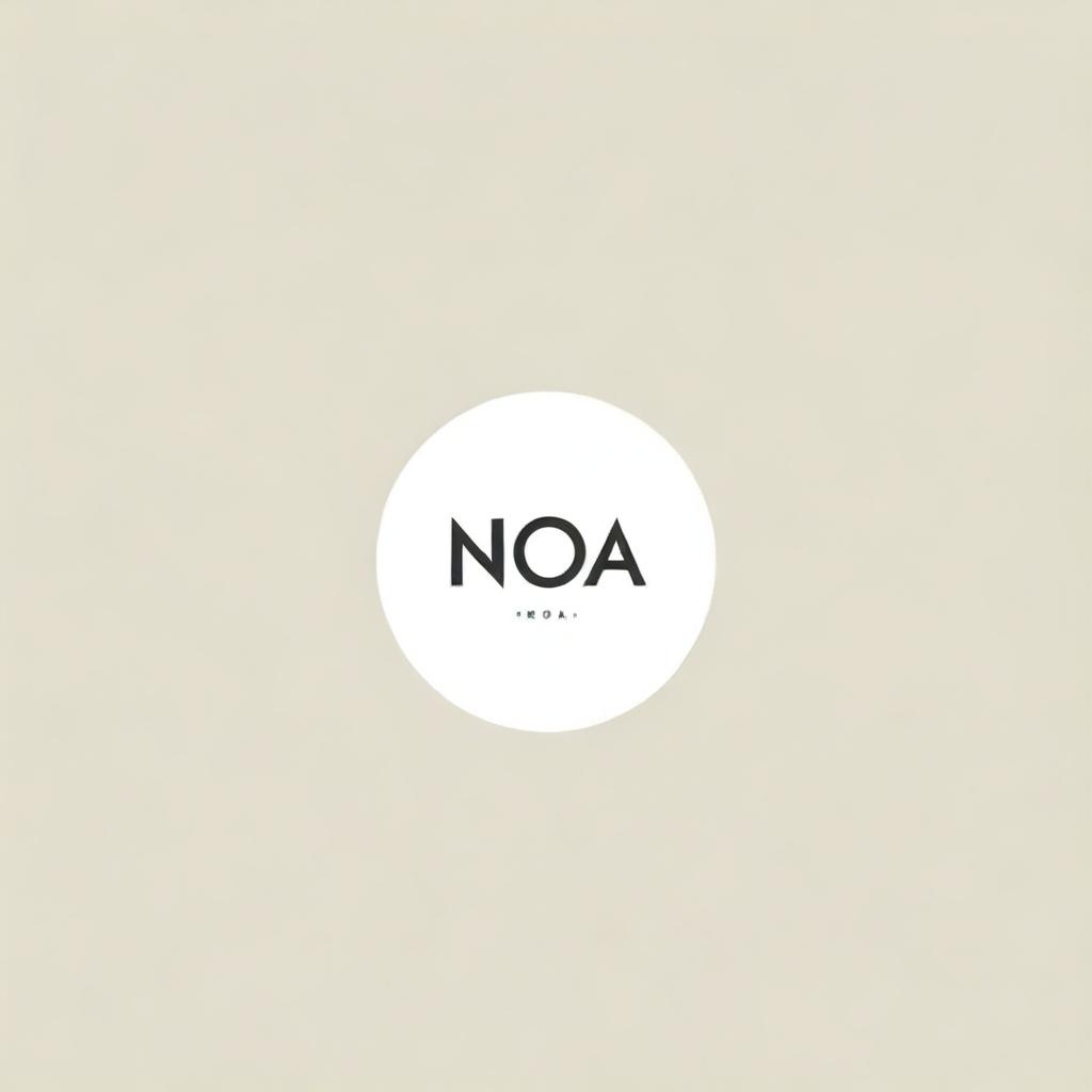 Design a professional and sleek logo for a brand named 'Noa'. The logo should incorporate a modern typeface and neutral colors to convey sophistication and elegance.