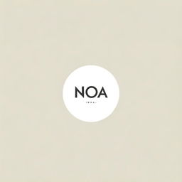 Design a professional and sleek logo for a brand named 'Noa'. The logo should incorporate a modern typeface and neutral colors to convey sophistication and elegance.