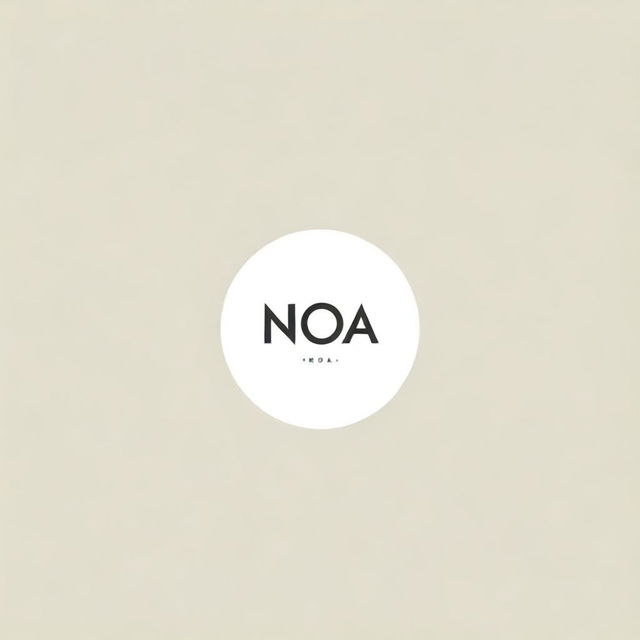 Design a professional and sleek logo for a brand named 'Noa'. The logo should incorporate a modern typeface and neutral colors to convey sophistication and elegance.