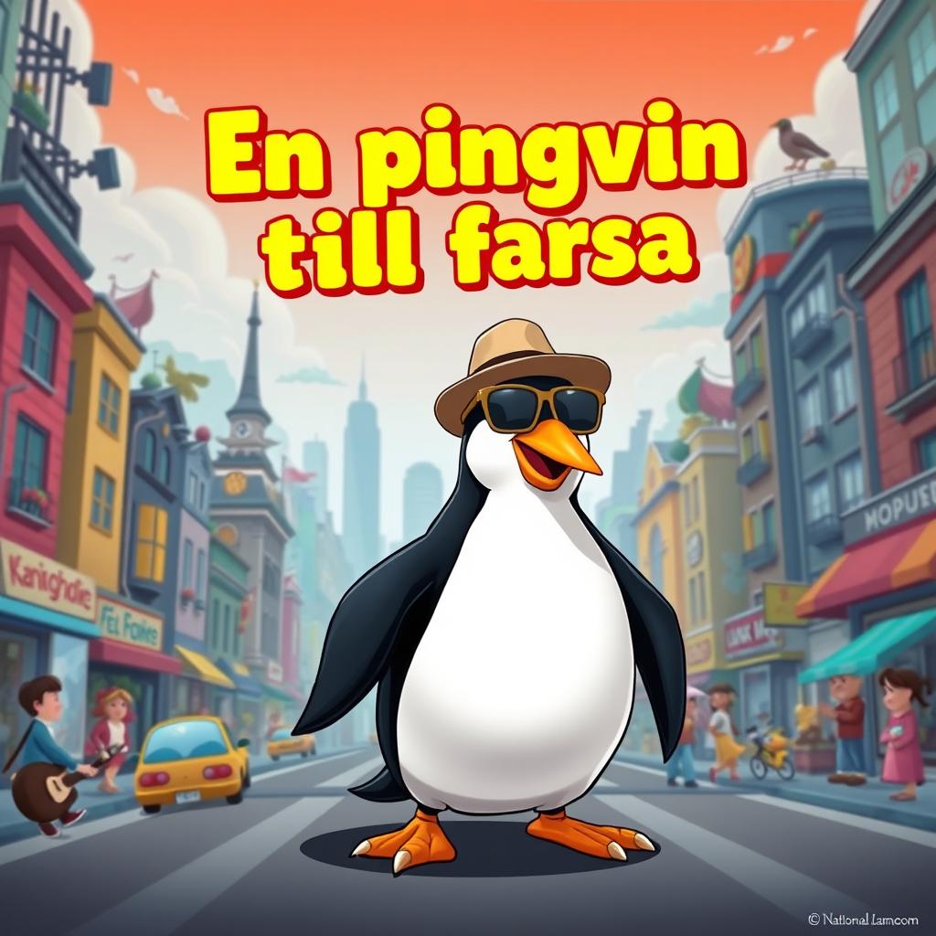 A humorous movie poster styled like a classic National Lampoon film, featuring a cartoonish penguin as the central character