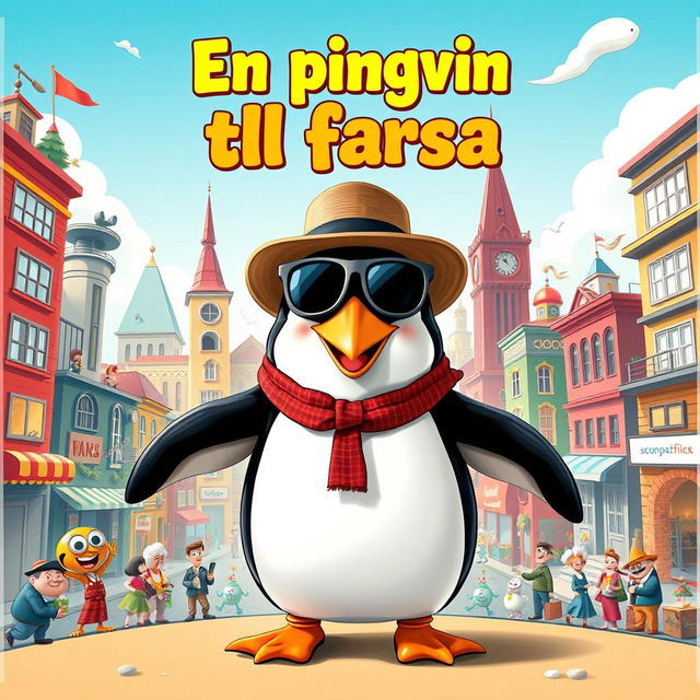 A humorous movie poster styled like a classic National Lampoon film, featuring a cartoonish penguin as the central character