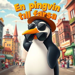 A humorous movie poster styled like a classic National Lampoon film, featuring a cartoonish penguin as the central character