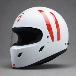 Create a unique image of a helmet whose design is influenced by the letters N, O, and A. The helmet should retain its safety features while embodying a creative, edgy aesthetic.