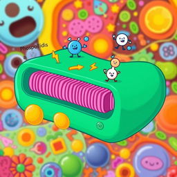 An educational illustration of a cell membrane depicted in a colorful and animated style