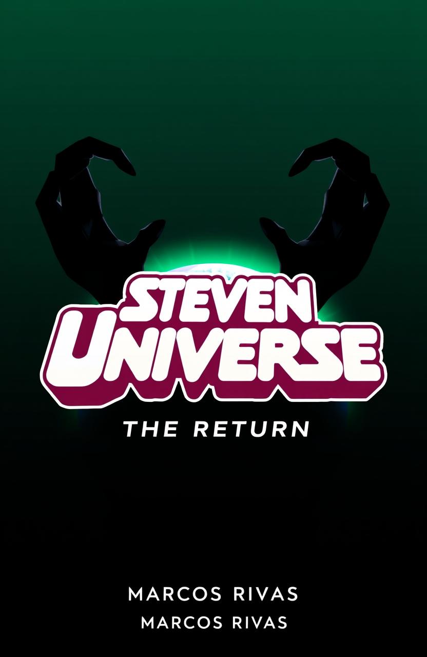 A striking and vivid representation of the title "Steven Universe: The Return" in a clear and distinct style reminiscent of the original series