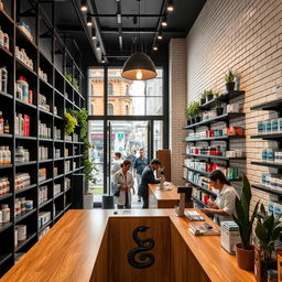 A modern pharmacy located on Gran Vía, Madrid