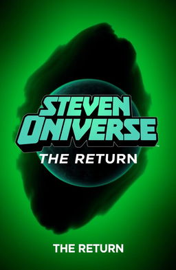 A title card for a fictional project inspired by Steven Universe, featuring the text 'Steven Universe: The Return' in a sharp, eye-catching font reminiscent of the original series