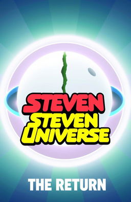 A striking and clear title design for 'Steven Universe: The Return', matching the original series style with bold, vivid letters