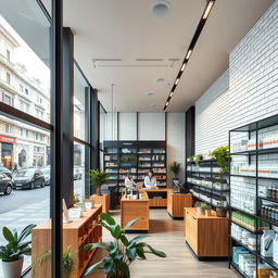 A modern pharmacy located on Gran Vía, Madrid