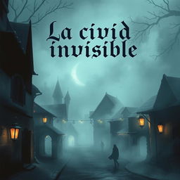 An atmospheric and mysterious cover illustration depicting a fog-shrouded village that appears almost ethereal and elusive