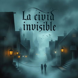 An atmospheric and mysterious cover illustration depicting a fog-shrouded village that appears almost ethereal and elusive