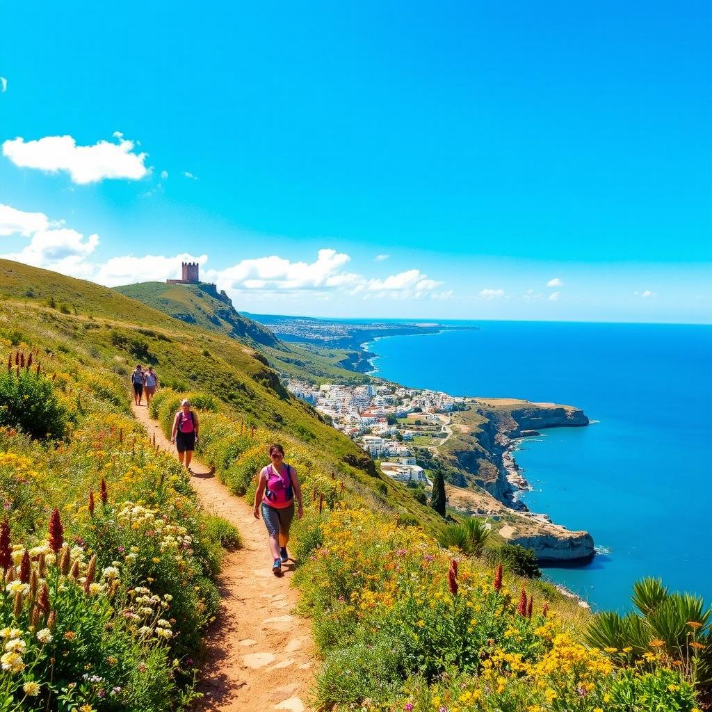 A scenic hiking trail in Cádiz, showcasing the natural beauty of the region