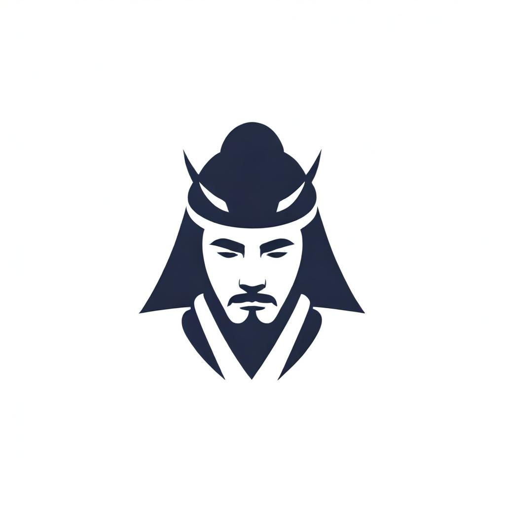 Generate an image of a wordmark shaped in the likeness of a samurai's headgear. The letters 'N', 'O' and 'A' should be emphasized and cleverly integrated into the headgear's design.