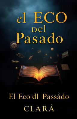 A dark and nebulous background exuding an aura of mystery for the cover of 'El Eco del Pasado'