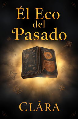 A dark and nebulous background exuding an aura of mystery for the cover of 'El Eco del Pasado'