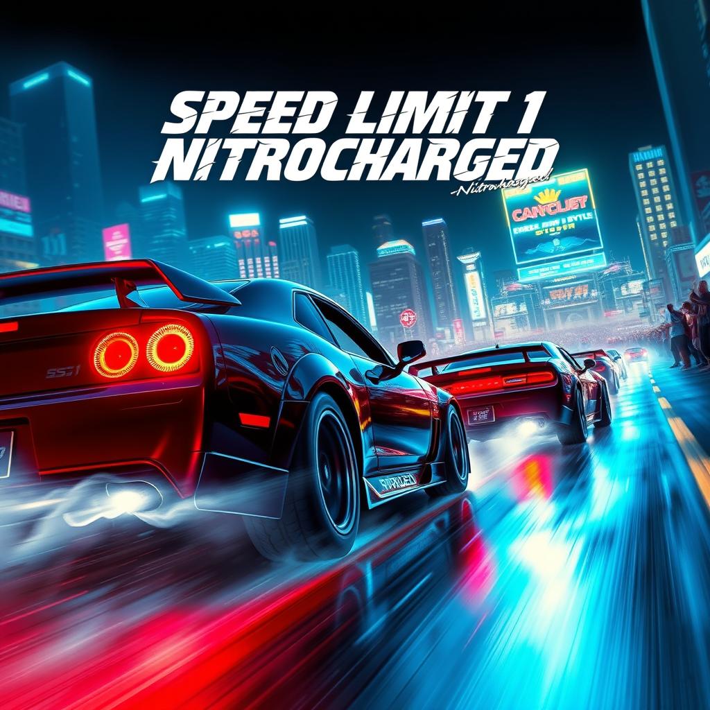 An adrenaline-charged movie poster for a film titled 'Speed Limit 1: Nitrocharged