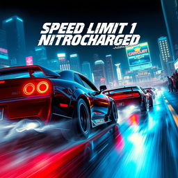 An adrenaline-charged movie poster for a film titled 'Speed Limit 1: Nitrocharged