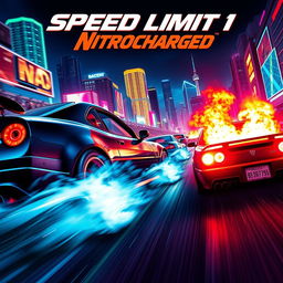 An adrenaline-charged movie poster for a film titled 'Speed Limit 1: Nitrocharged