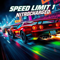 An adrenaline-charged movie poster for a film titled 'Speed Limit 1: Nitrocharged