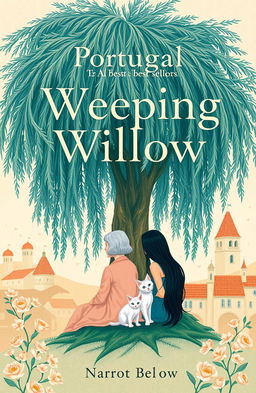 A book cover titled 'Weeping Willow', set in Portugal