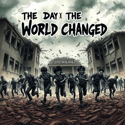 A captivating manga cover for a zombie apocalypse book titled 'The Day The World Changed'