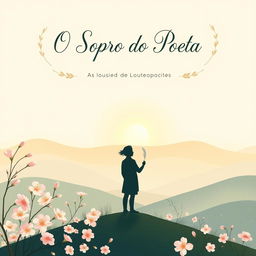 A beautifully illustrated book cover for a poetry collection titled "O Sopro do Poeta"