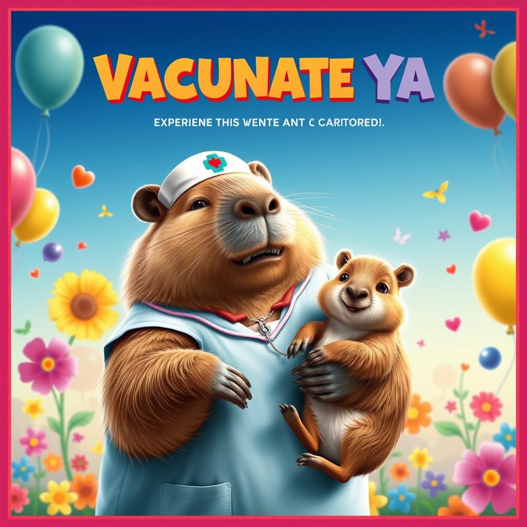 A delightful movie poster for the film titled 'VACUNATE YA'