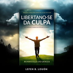 A visually striking e-book cover design that embodies the theme 'Libertando-se da Culpa: O Caminho de Deus do Pecado à Graça'