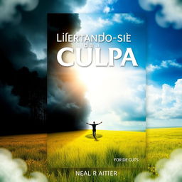 A visually striking e-book cover design that embodies the theme 'Libertando-se da Culpa: O Caminho de Deus do Pecado à Graça'