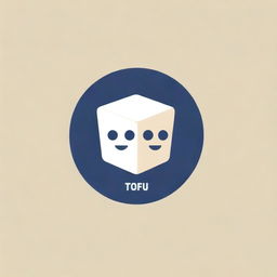 Create a logo with the theme of tofu, incorporating the words 'Tahu SMP'. The logo should be appealing, distinctive, and should visually represent tofu.