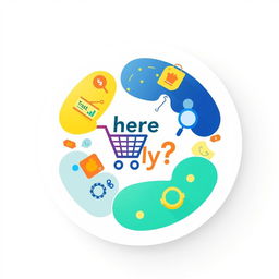 A visually appealing circular icon for the 'Where Do I Buy?' community, designed to embody the spirit of shopping and exploration