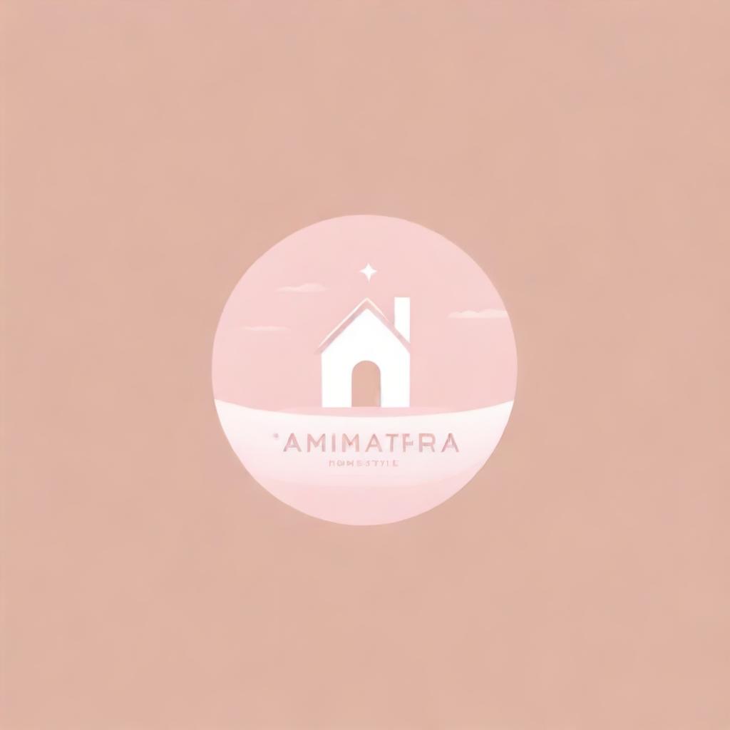 Create a logo with the name 'Samantha Homestyle Atchara'. It should incorporate a charming, homely aesthetic with pink shades as the primary color palette.