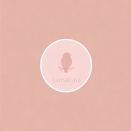 Create a logo with the name 'Samantha Homestyle Atchara'. It should incorporate a charming, homely aesthetic with pink shades as the primary color palette.