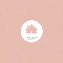 Create a logo with the name 'Samantha Homestyle Atchara'. It should incorporate a charming, homely aesthetic with pink shades as the primary color palette.