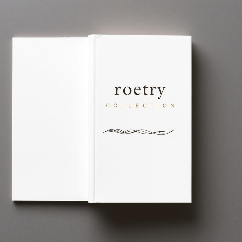 A book cover design for a poetry collection, featuring a simple and elegant image that captures the essence of poetry