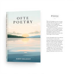 A book cover design for a poetry collection, featuring a poetic and philosophical image that evokes deep thoughts and reflections