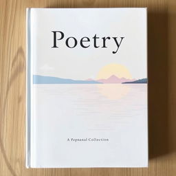 A book cover design for a poetry collection, featuring a poetic and philosophical image that evokes deep thoughts and reflections