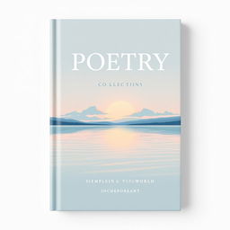 A book cover design for a poetry collection, featuring a poetic and philosophical image that evokes deep thoughts and reflections