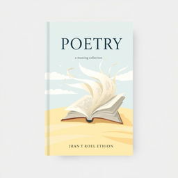 A book cover design for a poetry collection, featuring a philosophical image that inspires reflection and thought