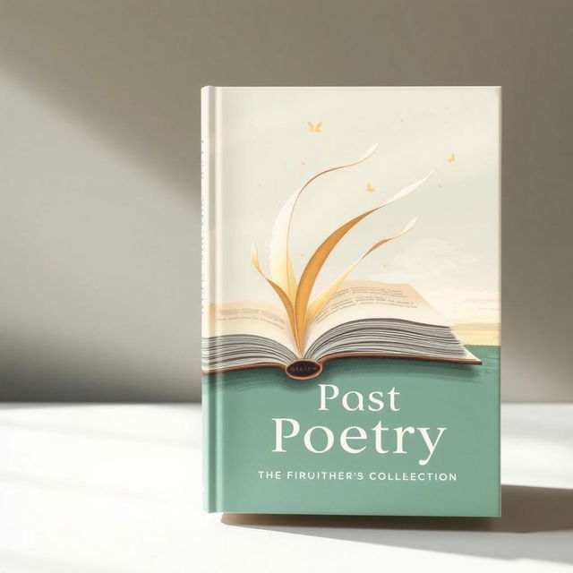 A book cover design for a poetry collection, featuring a philosophical image that inspires reflection and thought