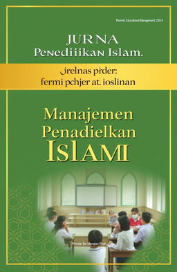 A professional journal cover design for an Islamic educational management journal