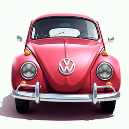 A vibrant and detailed 2D illustration of a Volkswagen car in a quarters view